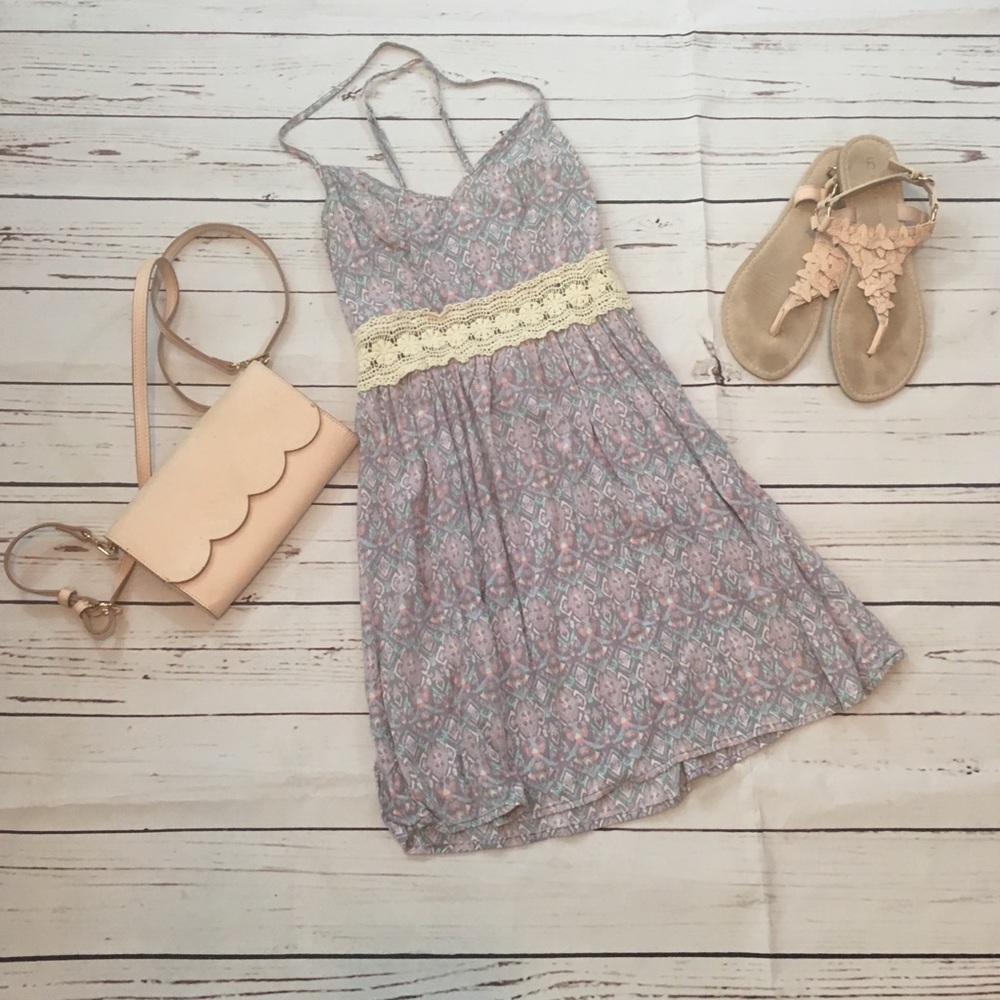 Hollister pastel Aztec dress